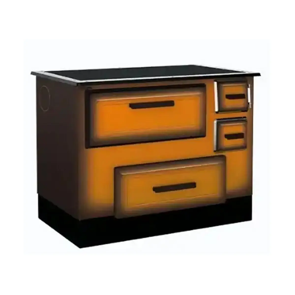 Šporet na čvrsto gorivo Alfa Plam 55 DeluxeEco R L, braon, levi