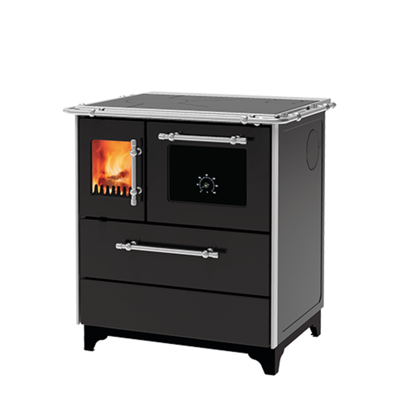 Šporet na čvrsto gorivo Alfa Plam 70 DONNA ECO,antracit, desni