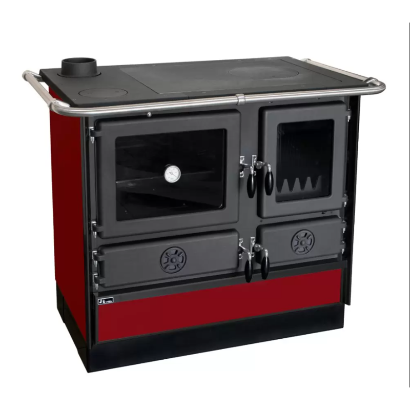 Šporet na čvrsto gorivo MBS magnum plus 4D, crveni, levi