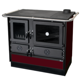 Šporet na čvrsto gorivo MBS magnum plus 4D,bordo, desni