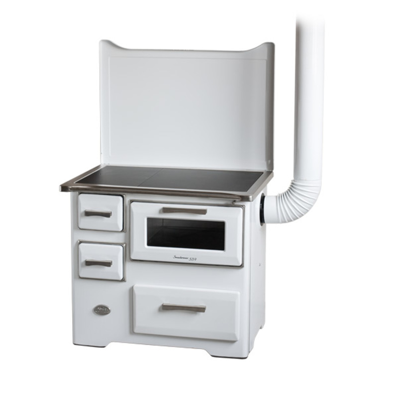 Šporet na čvrsto gorivo MBS SD7 RS, beli, desni