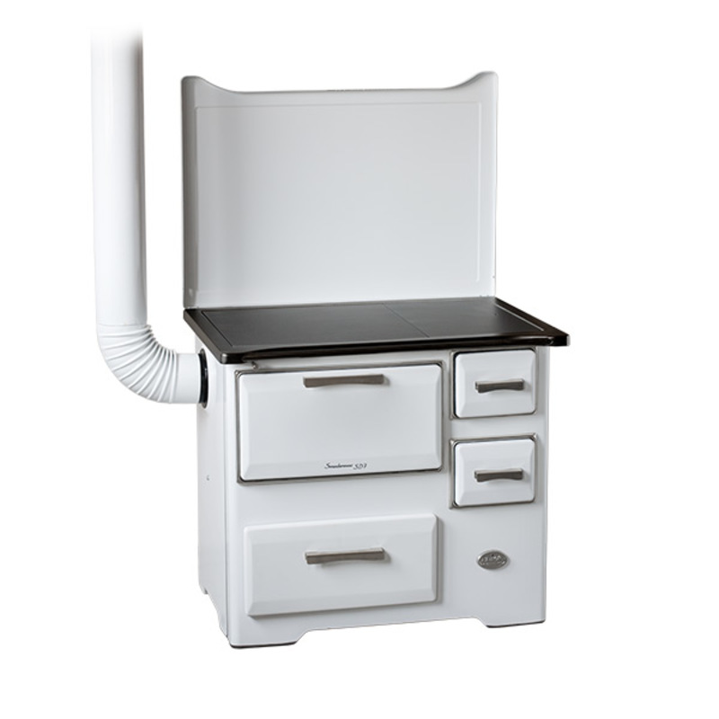 Šporet na čvrsto gorivo MBS SD 7 SL EM, beli, levi