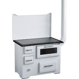 Šporet na čvrsto gorivo MBS SD 9 EM RS, beli, desni