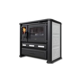 Šporet na čvrsto gorivo TimSistem Alma Mons, beli, desni