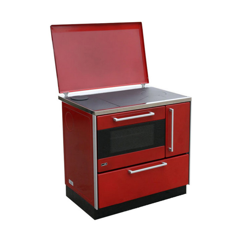 Šporet na čvrsto gorivo MBS Royal 900 Plus P3, crveni, levi